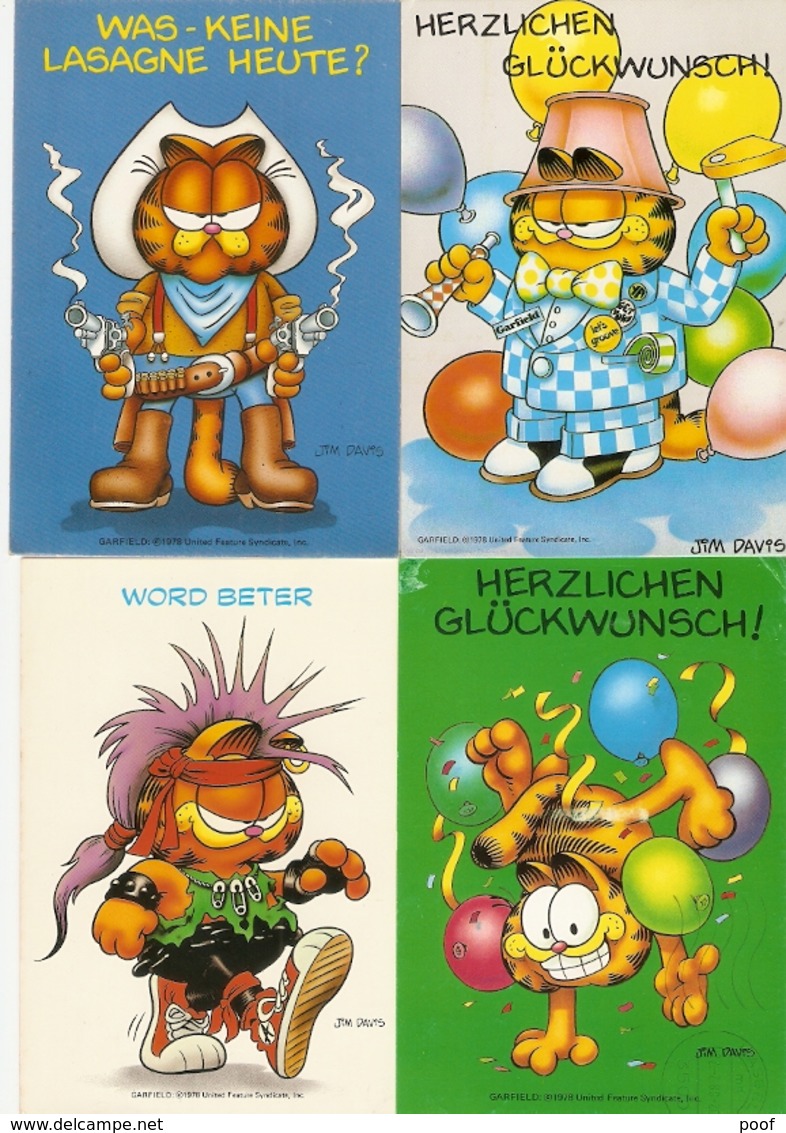 Garfield : Illustrator Jim Davis ---- 22 Cards - Bandes Dessinées