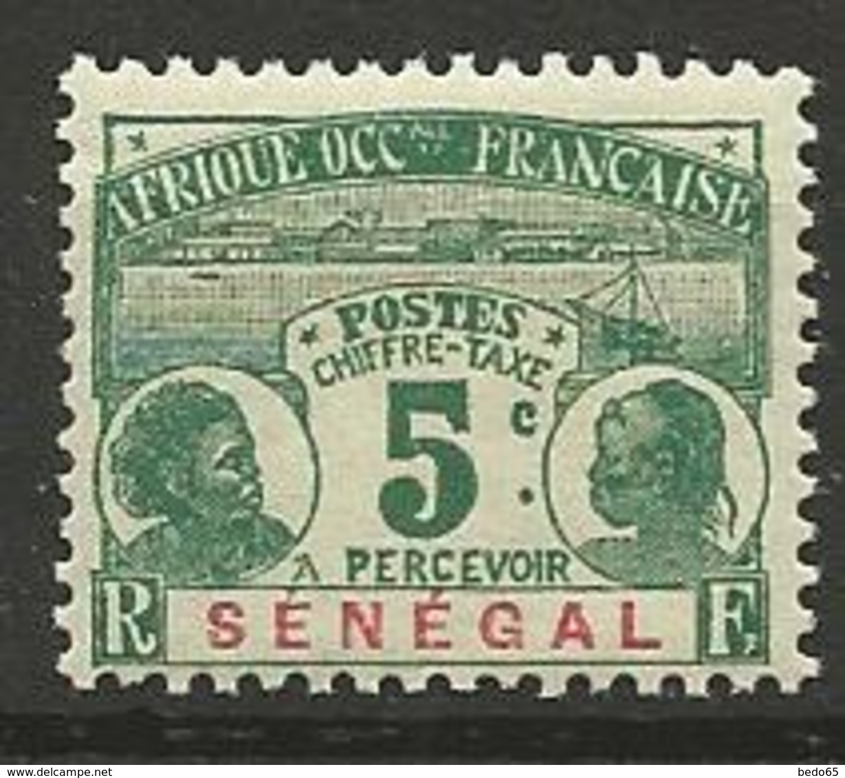 SENENEGAL TAXE N° 4  NEUF*  CHARNIERE / MH - Timbres-taxe