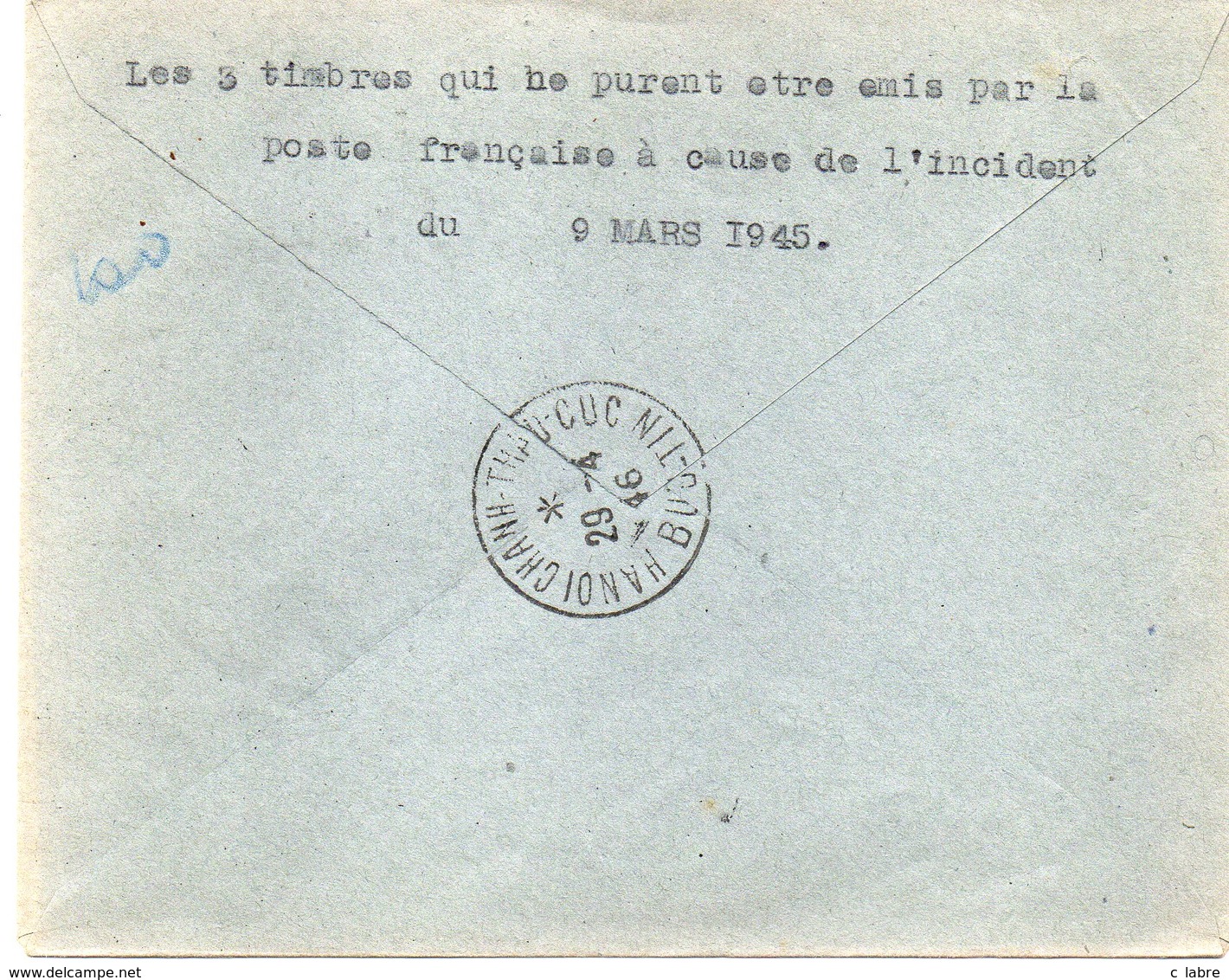 VIETNAM : LETTRE . DE " HANOI CHANH - THAU DUC " . 1946 . - Vietnam