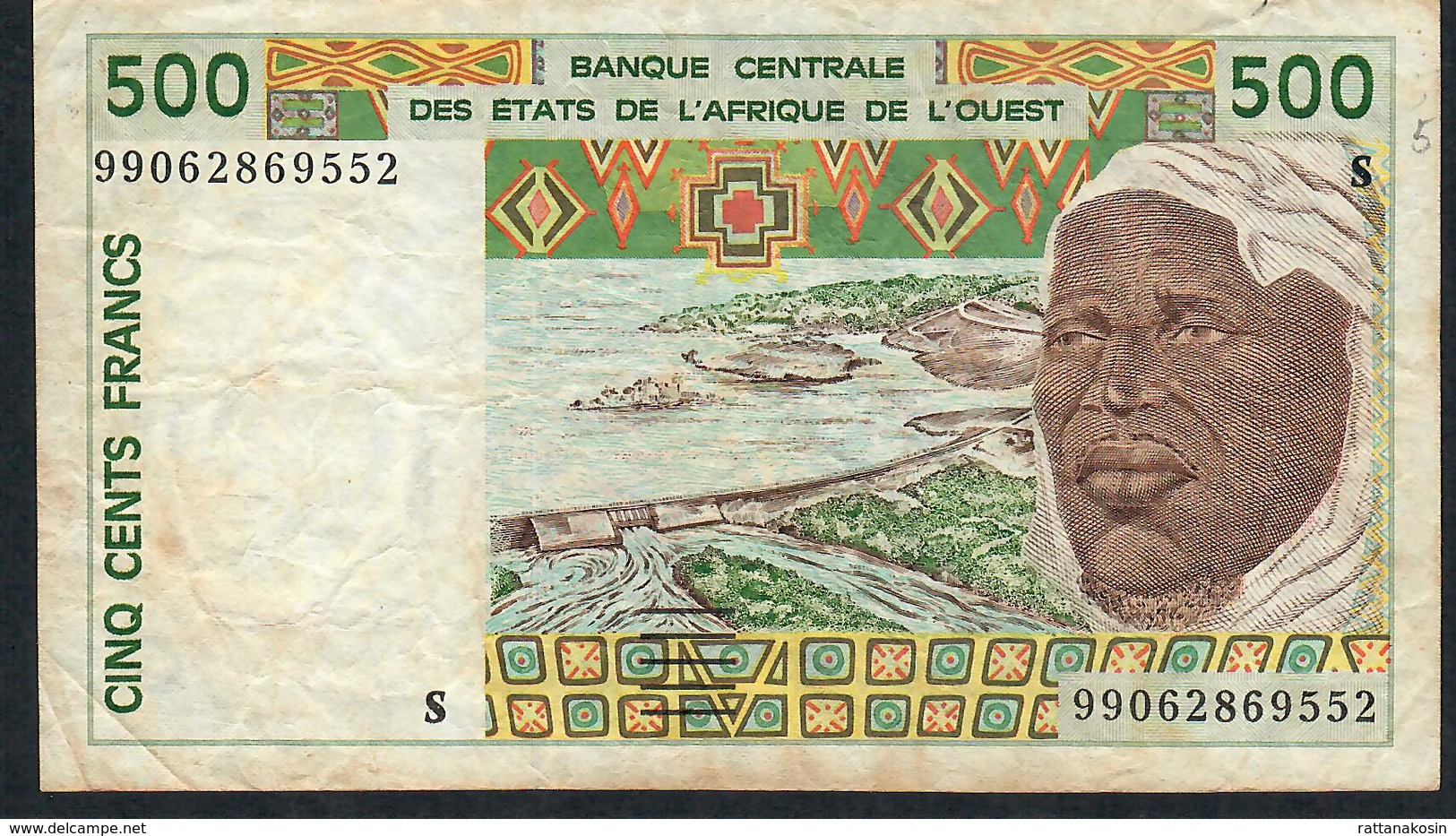 W.A.S. GUINEA BISSAU P910Sc 500 FRANCS (19)99   VF   NO P.h. ! - West African States