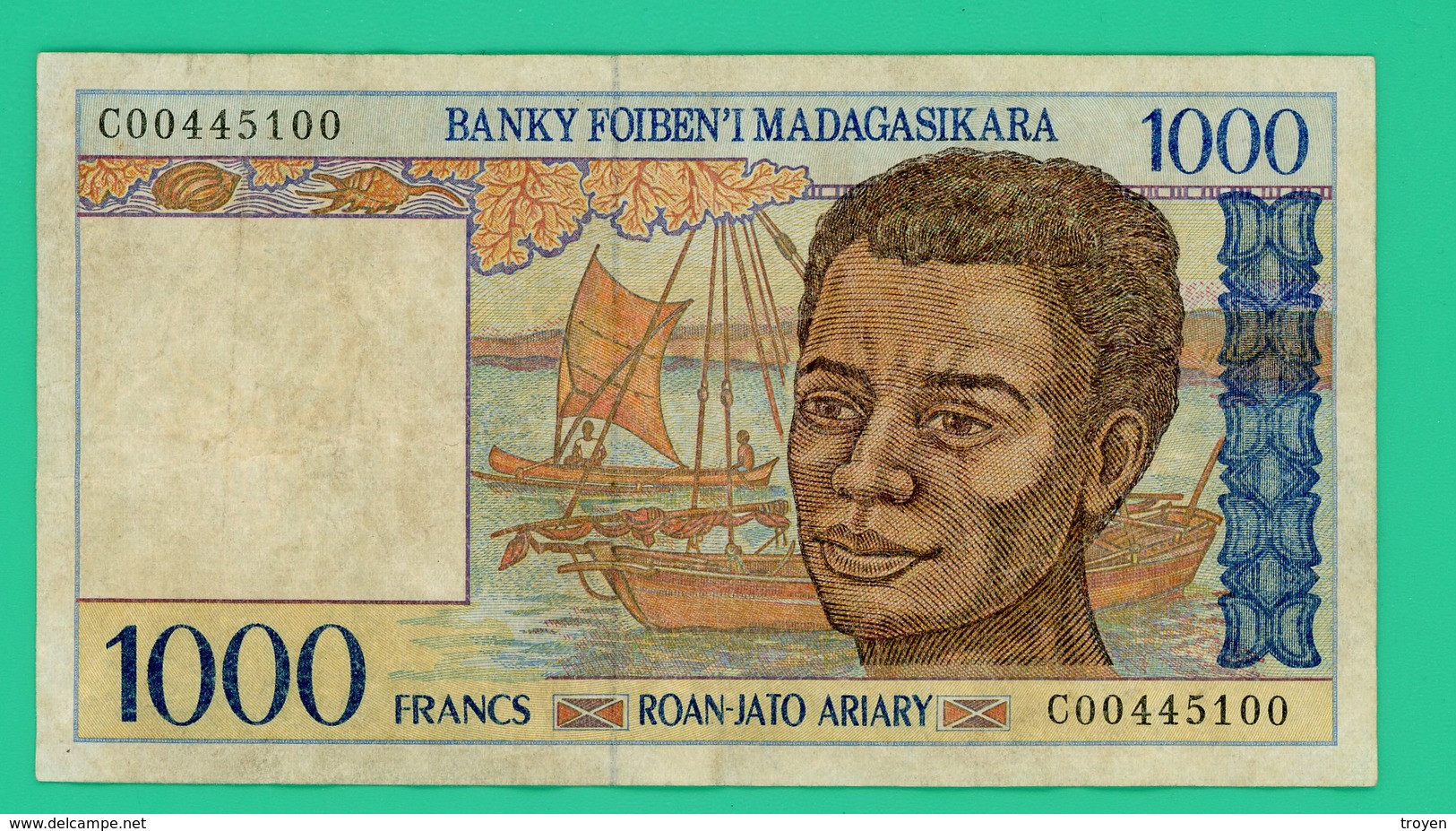 1000 Francs - Madagascar - C00445100 - TB +  - - Madagascar