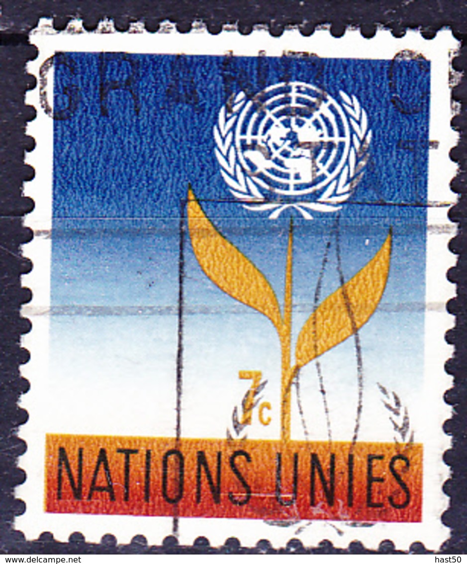 UN New York - UNO-Emblem Als Blüte (MiNr: 102) 1964 - Gest Used Obl - Oblitérés