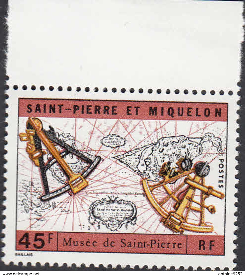 Y&T N° 417 Et 418 Musée De Saint Pierre Carte Sextant Cloche Marine - Sonstige & Ohne Zuordnung