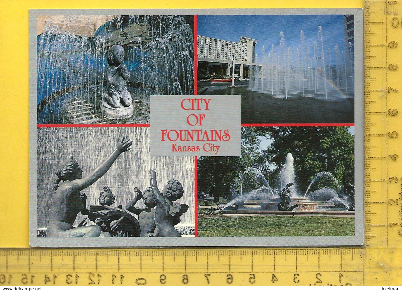 CPM  ETATS-UNIS, K.S. , KANSAS CITY : City Of Fountains, 4 Vues - Kansas City – Kansas