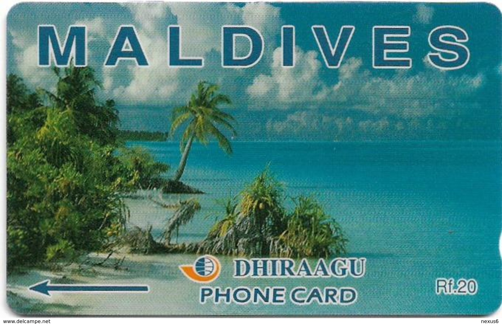 Maldives - Dhiraagu (GPT) - Beach - 2MLDA - 5.000ex, Mint No Blister - Maldiven