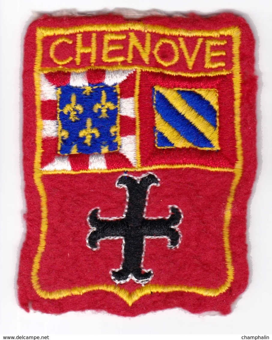 Ecusson Tissu - Chenôve (21) - Blason - Armoiries - Héraldique - Ecussons Tissu