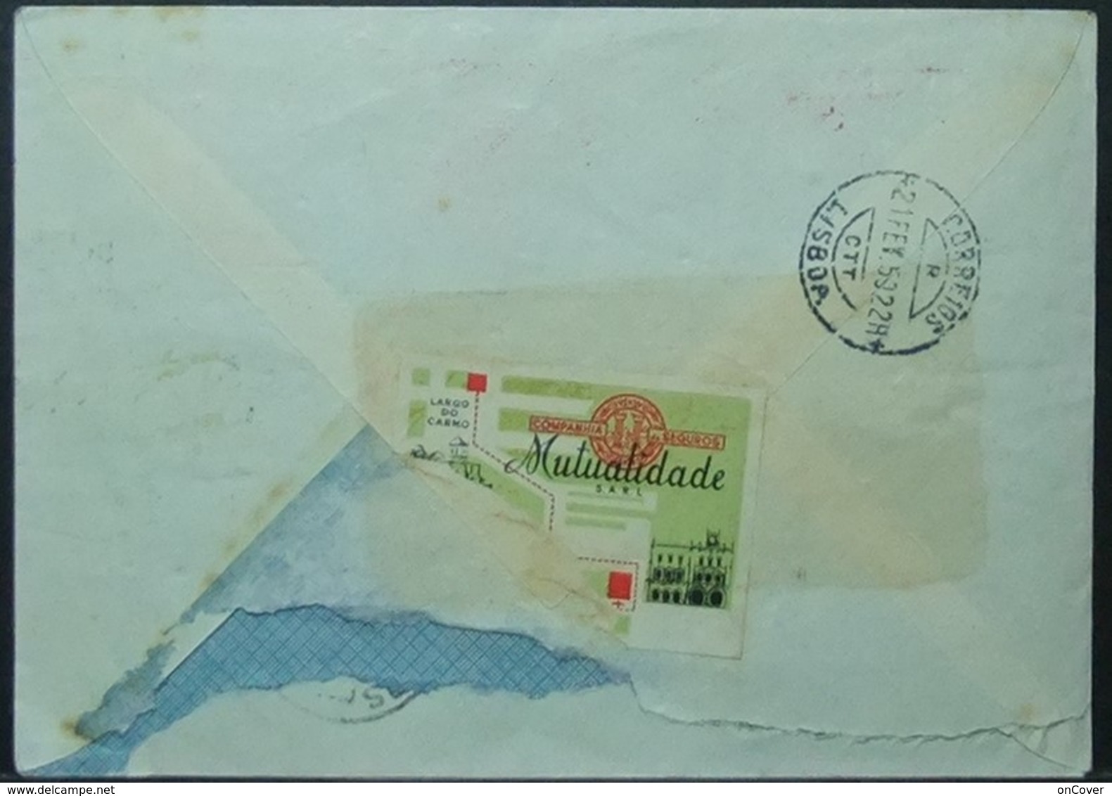 Portugal - Registered Meter Franking Cover 1959 Insurance - Lettres & Documents