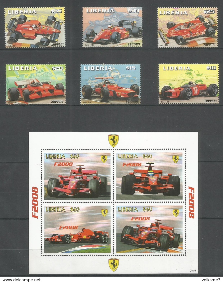 LIBERIA - MNH - Transport - Cars - Ferrari - Sport - Voitures