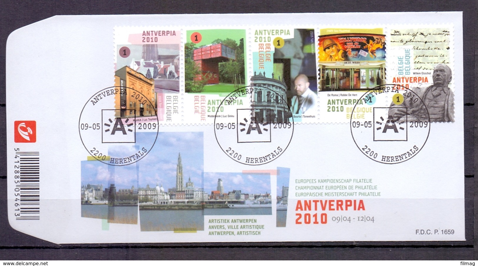 3904/08FDC Antverpia 2009 - 2001-2010