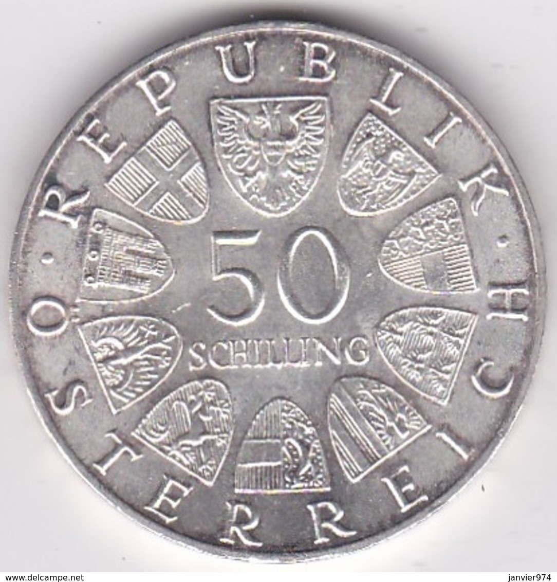 Autriche 50 Schilling  1971 Julius Raab, En Argent, KM# 2911 - Autriche