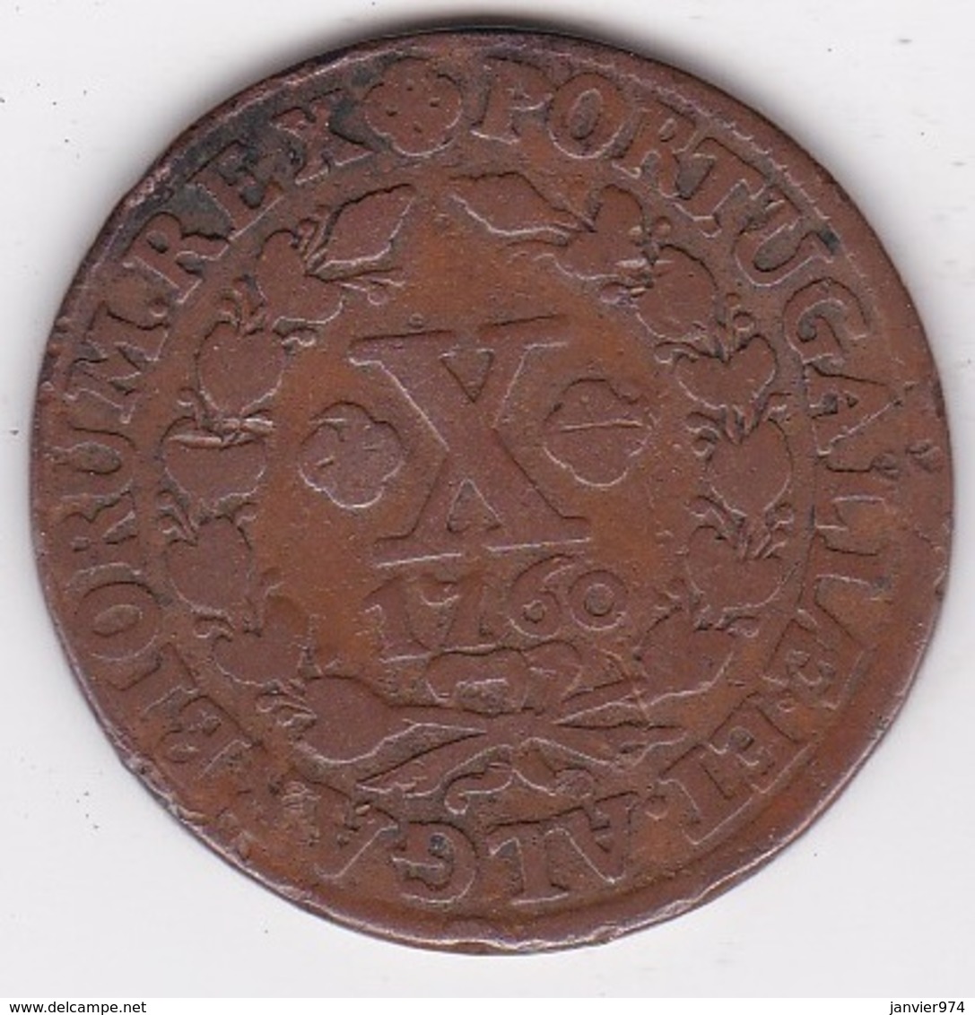 Portugal 10 Reis 1760, Jose I, KM# 243.1 - Portugal