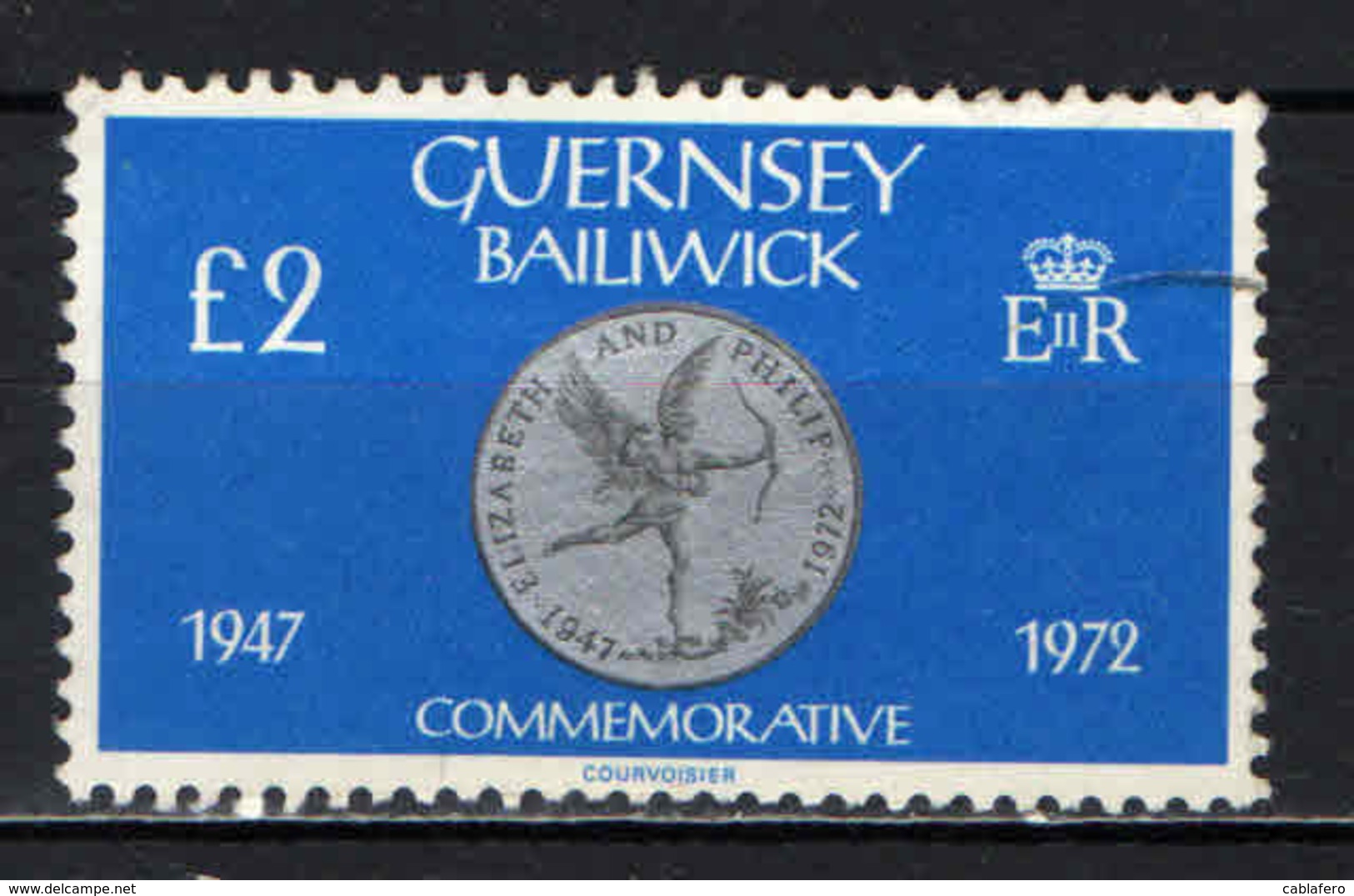 GUERNSEY - 1980 - MONETE DI GUERNSEY: GIUBILEO DEL 1972 - USATO - Guernesey