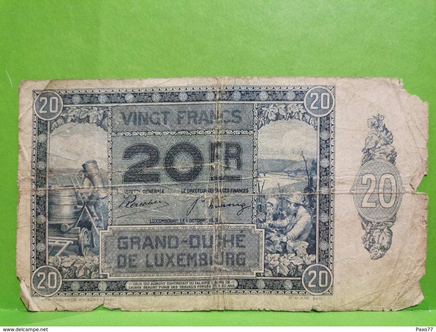 Luxembourg, 20 Franken  1929 - Luxembourg