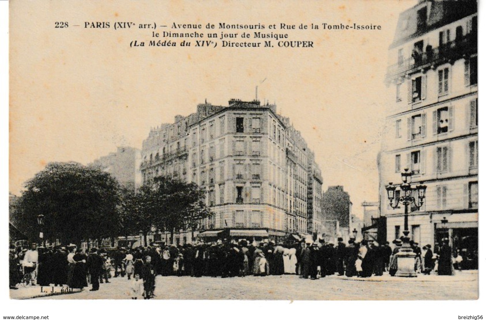 PARIS (XIV ème Arrt) Avenue De Montsouris Et Rue De La Tombe-Issoire Le Dimanche Un Jour De Musique (la Médéa Du 14°) - Arrondissement: 14