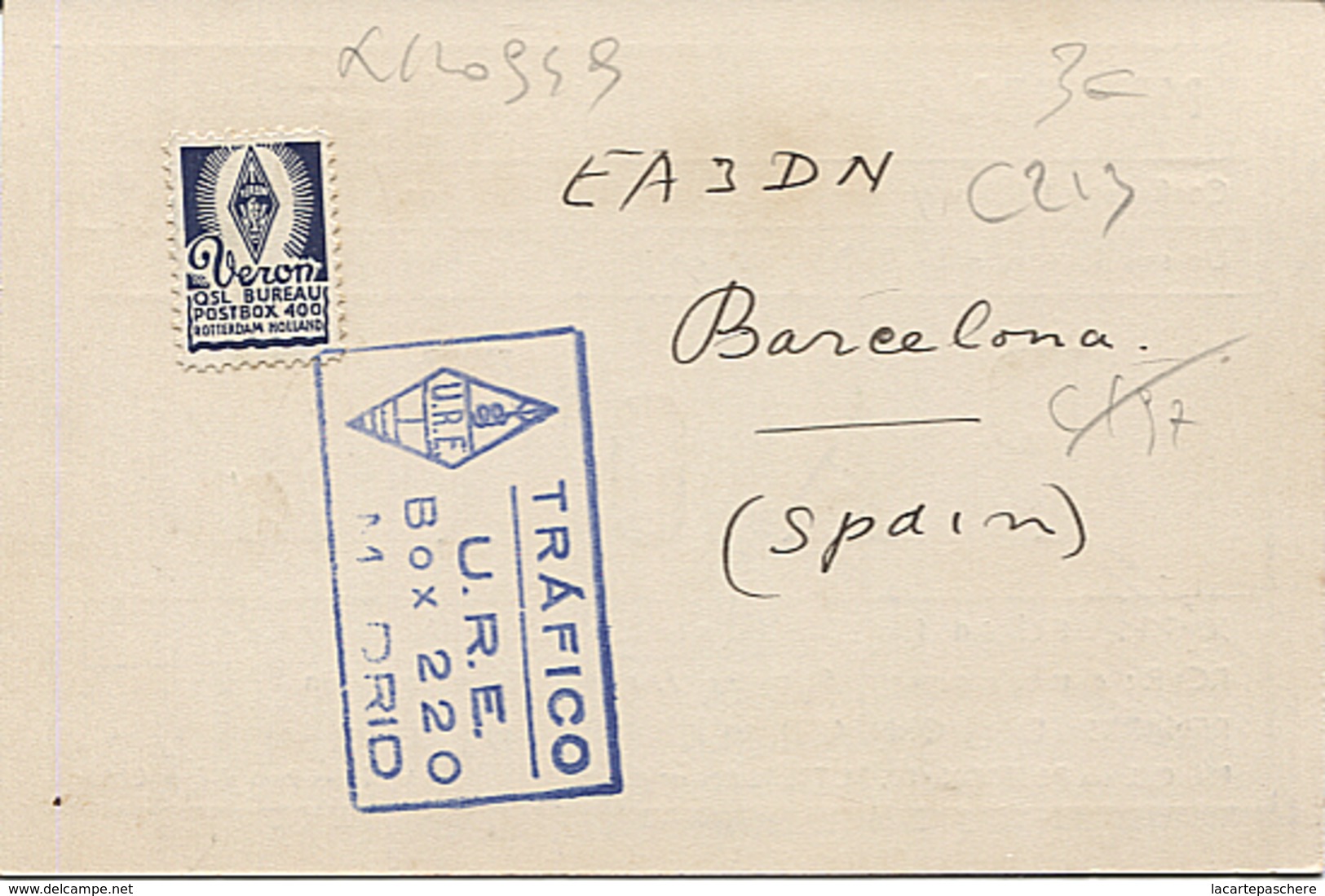 X120949 CARTE QSL RADIO AMATEUR PAOTZ ? PAoTZ ?  HOLLANDE HOLLAND NEDERLAND BREDA 1950 ? 1951 ?  DEUX SCANS - Radio Amateur