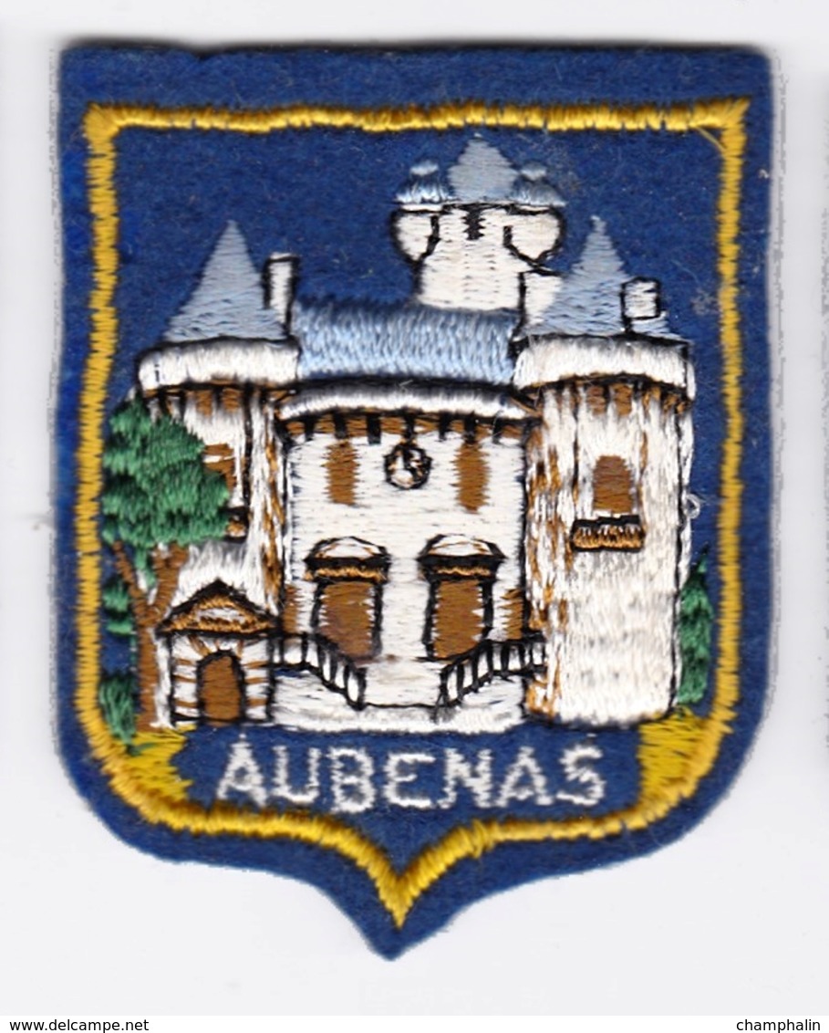 Ecusson Tissu - Aubenas (07) - Blason - Armoiries - Héraldique - Ecussons Tissu