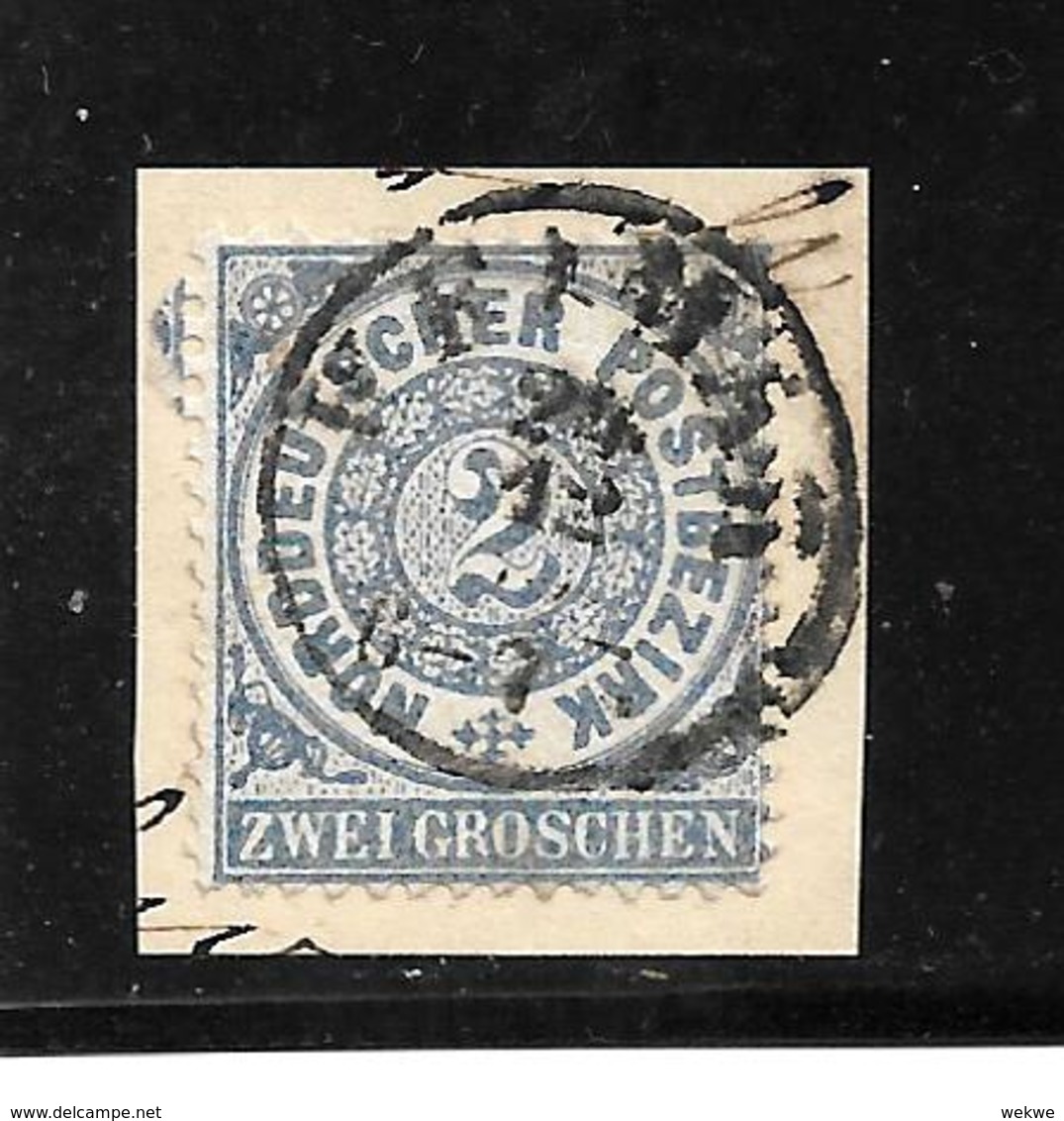 NDP Mi.Nr. 17/ NORDDEUTSCHER POSTBEZIRK , Weimar  Ausschnittl   24.12.o - Used