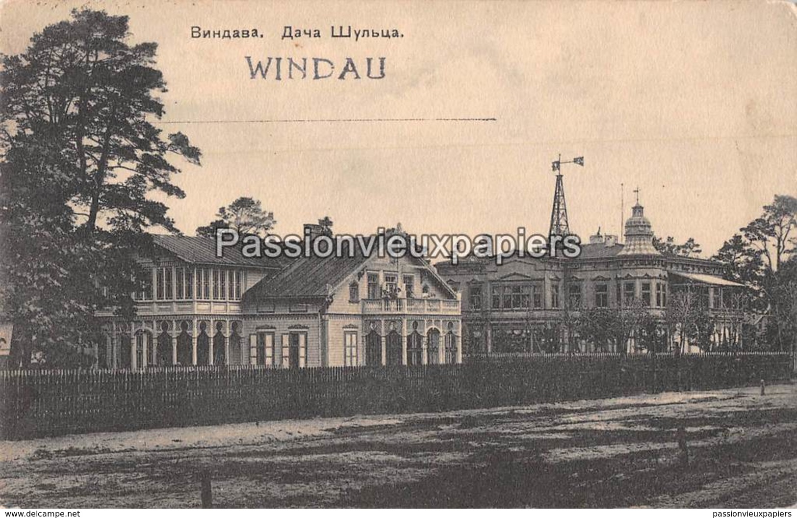 VENTSPILS WINDAU WINDAWA 1916 VILLA ŠULC  RUE VASARNĪCU   (Feldpost) - Lettland