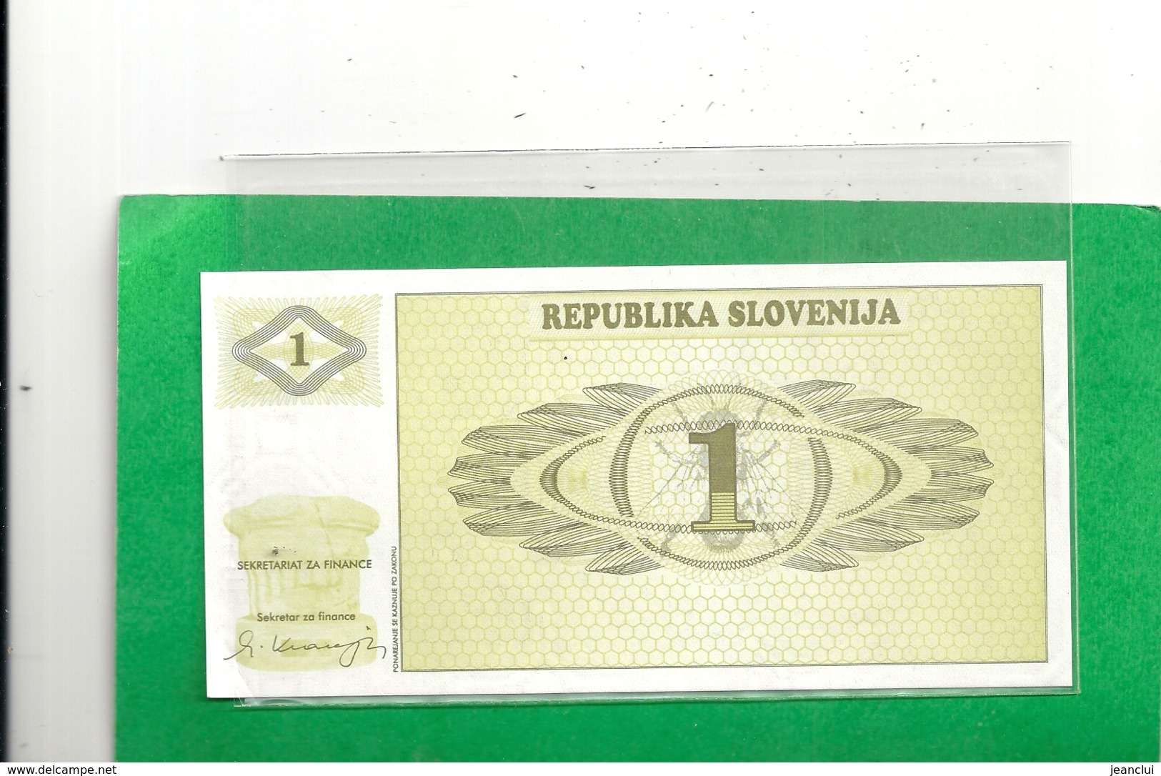 REPUBLIKA SLOVENIJA . 1 TOLAR . N° AL 90165024  .  2 SCANES - Slovénie