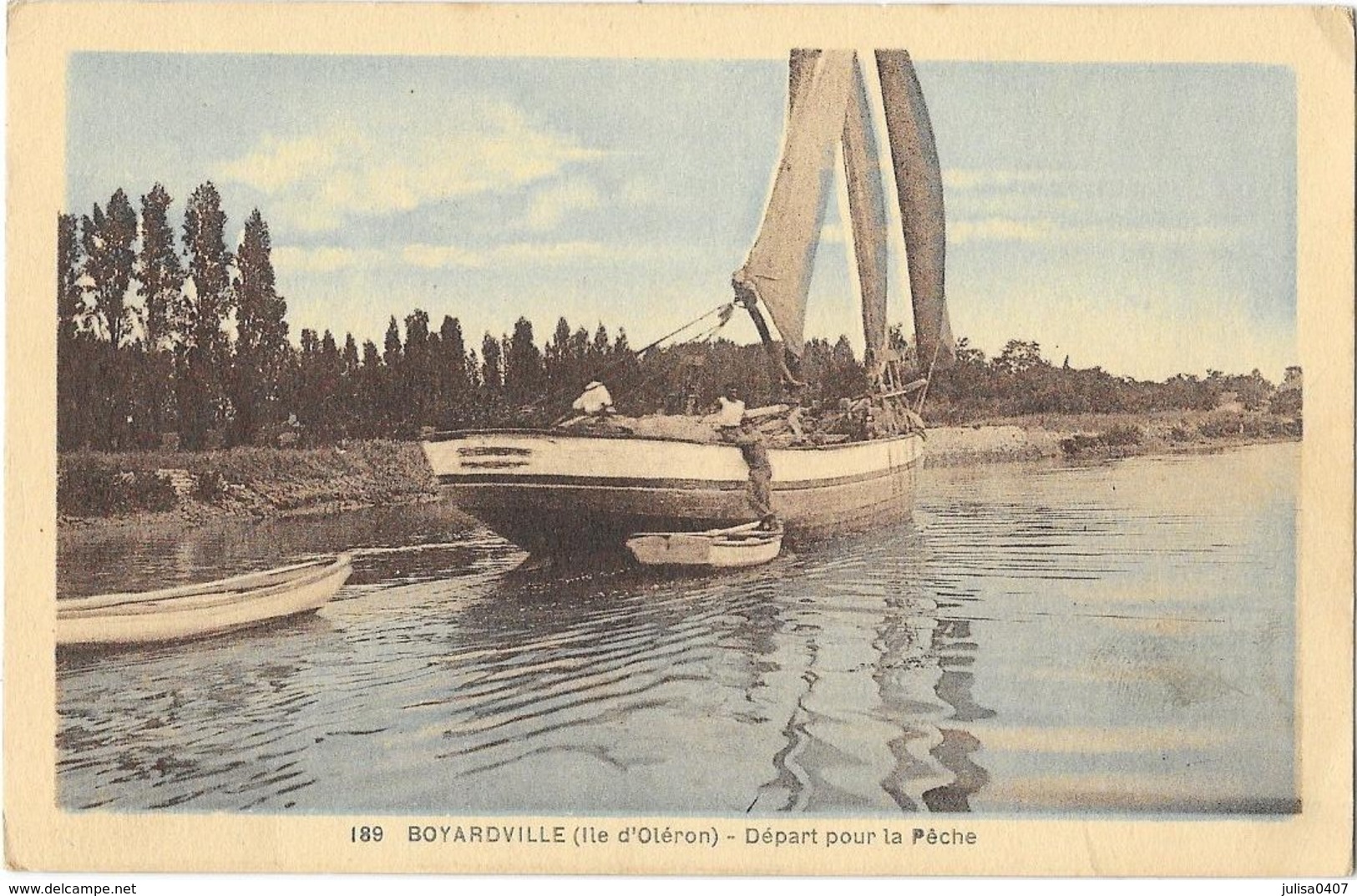 BOYARDVILLE (Ile D'Oléron) Départ Pour Le Peche Bateau Beau Plan - Ile D'Oléron