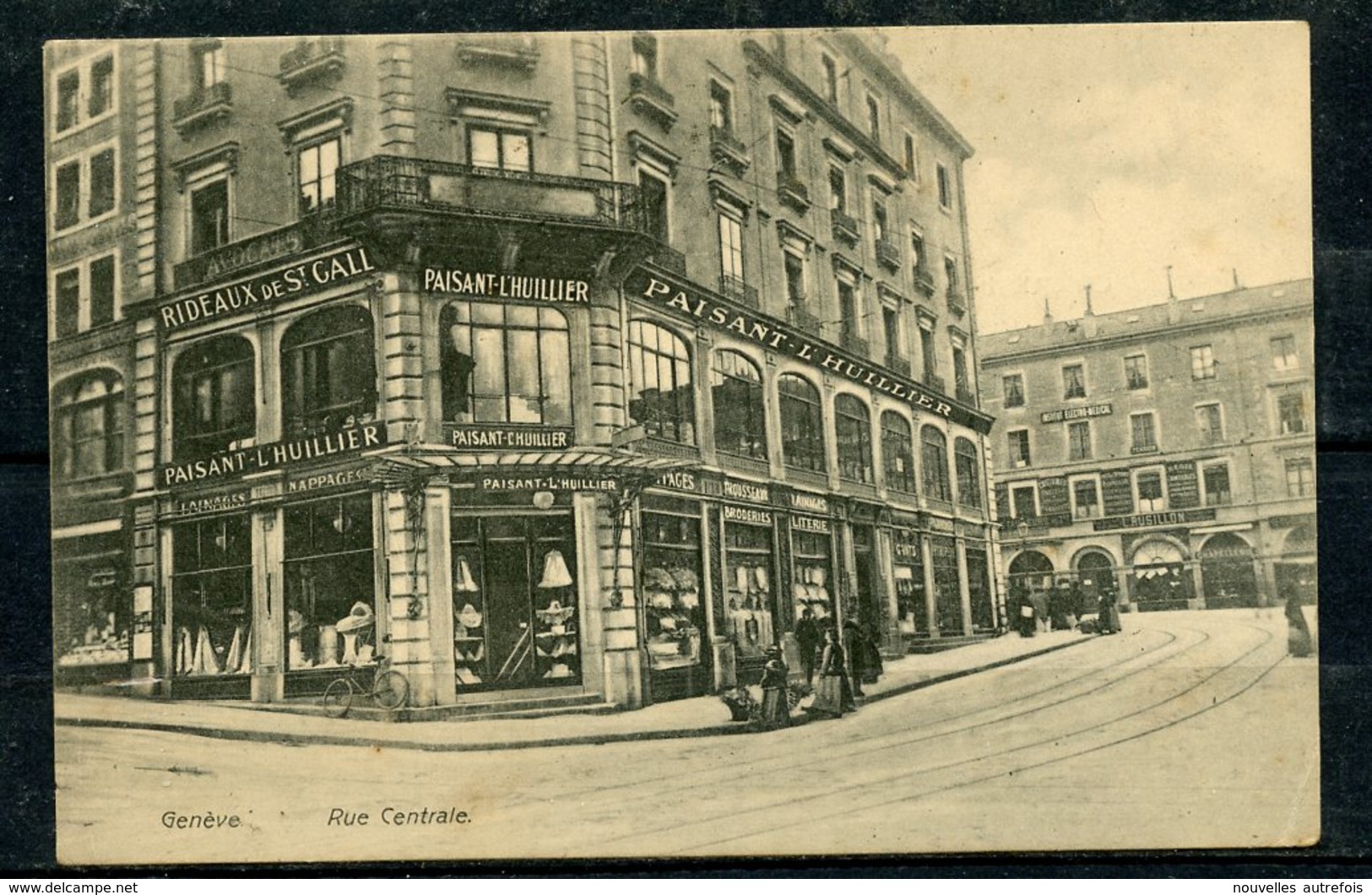 GENEVE - RUE CENTRALE - MAGASIN PAISANT-L'HUILLIER , L.RUSILLON - ANIMEE. - Genève