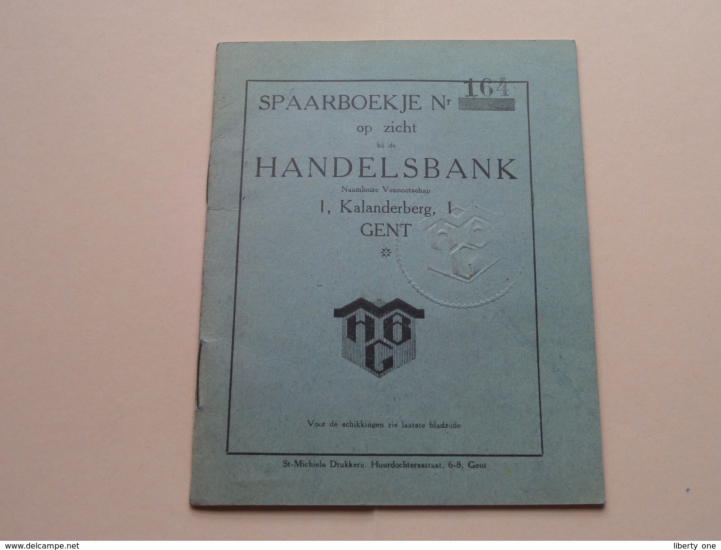 SPAARBOEKJE Nr. 164 Op Zicht Bij De HANDELSBANK Kalanderberg GENT ( Hendrickx Borgerhout Geb. 1888 ) Anno 1932 ! - Banque & Assurance
