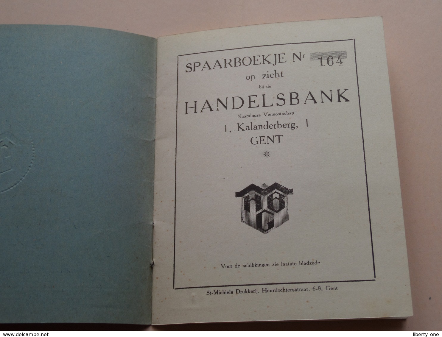 SPAARBOEKJE Nr. 164 Op Zicht Bij De HANDELSBANK Kalanderberg GENT ( Hendrickx Borgerhout Geb. 1888 ) Anno 1932 ! - Banque & Assurance