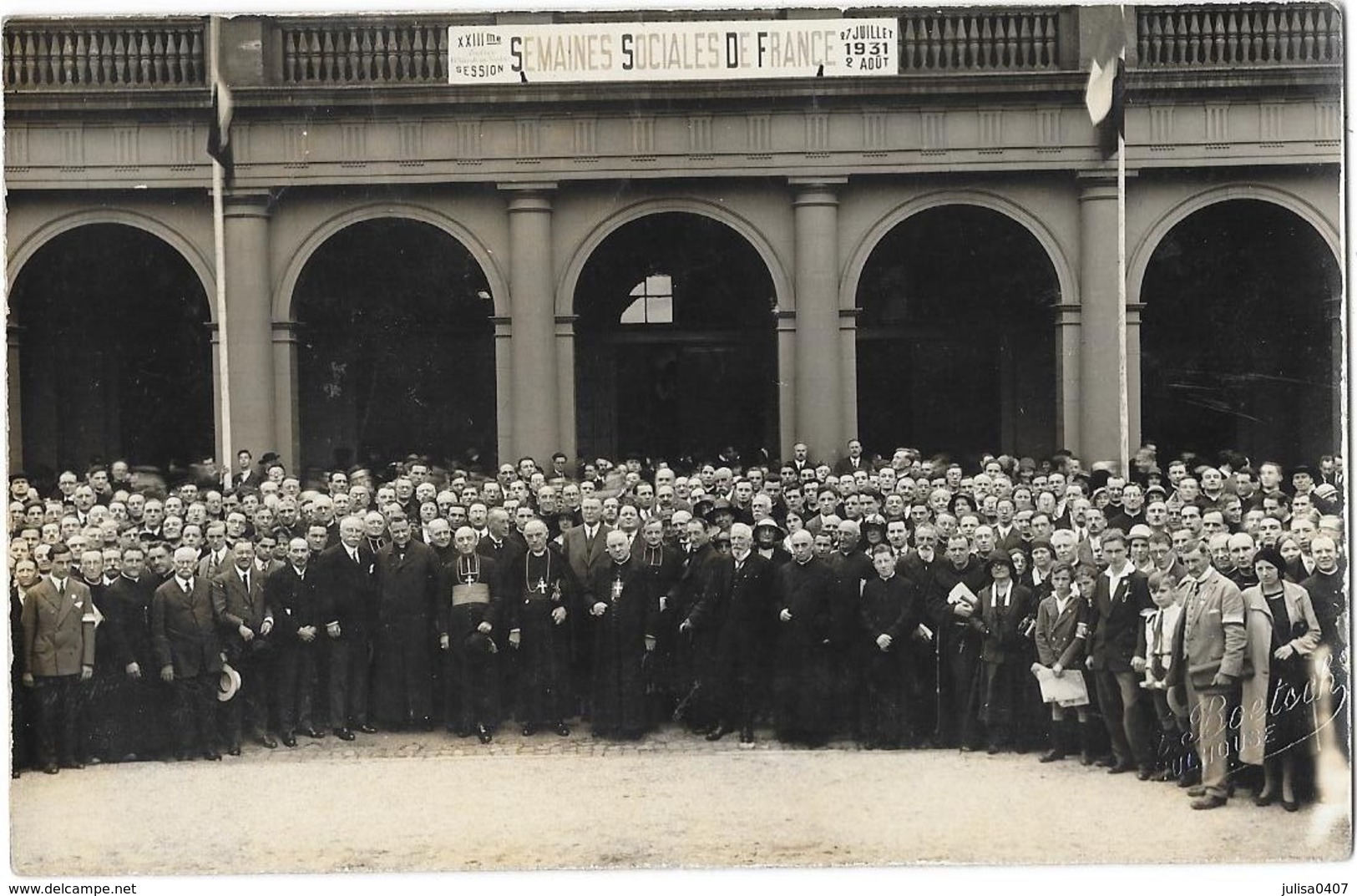 MULHOUSE (68) Carte Photo XXIIIème Session Semaines Sociales De France 1931 Groupe - Mulhouse