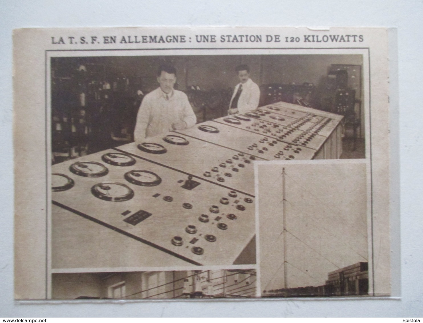 1928 - Allemagne  - Une Station TSF   - Ancienne Coupure De Presse - Machines