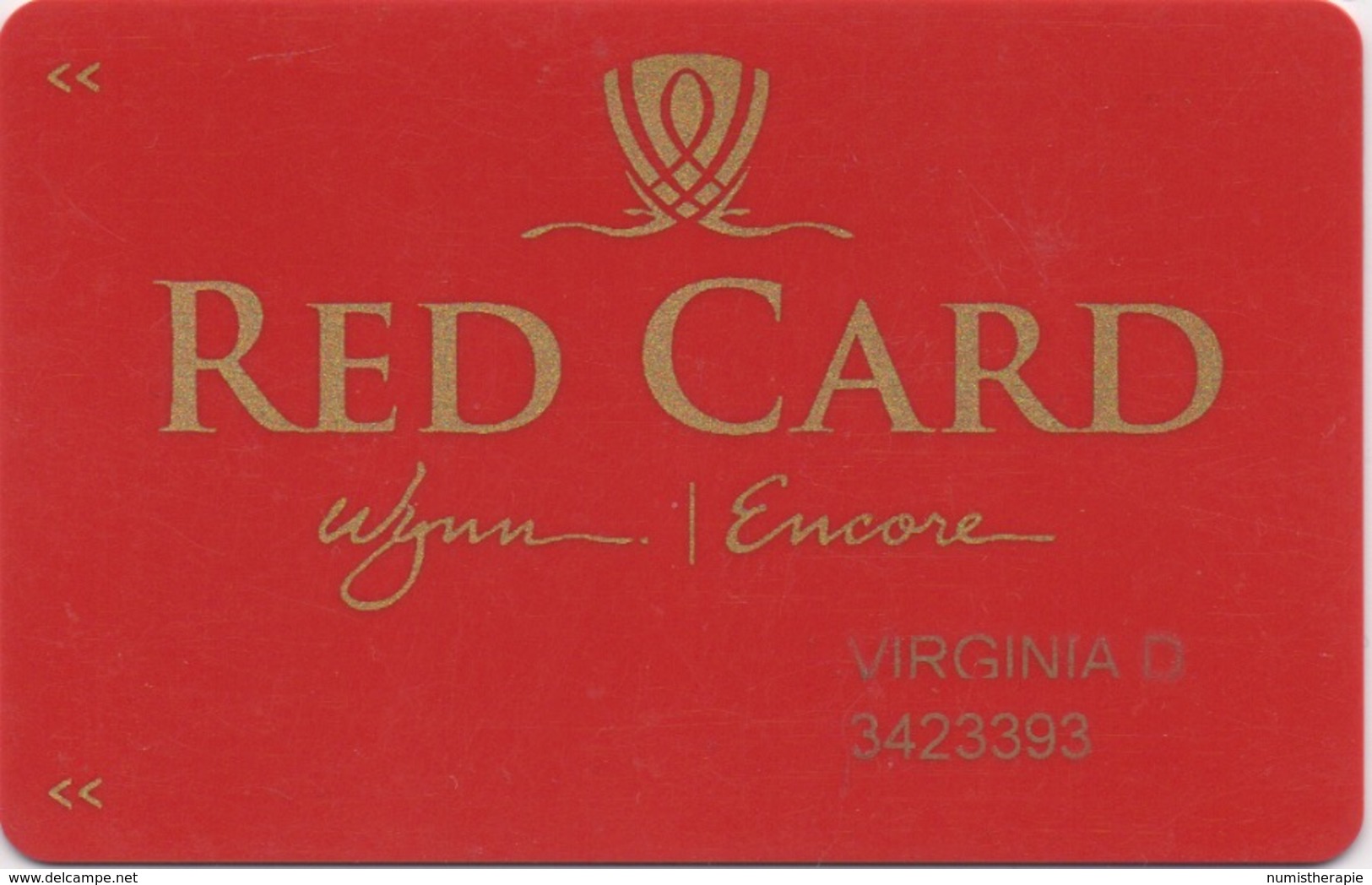 Carte De Membre Casino : Wynn Encore Las Vegas RED CARD - Cartes De Casino