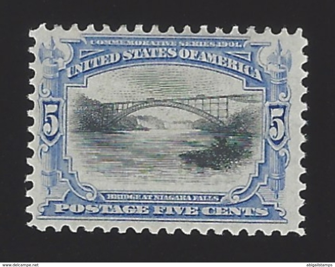 US #297 1901 Ultramarine & Black Wmk 191 Perf 12 Mint OG LH F-VF SCV 75.00 - Ungebraucht