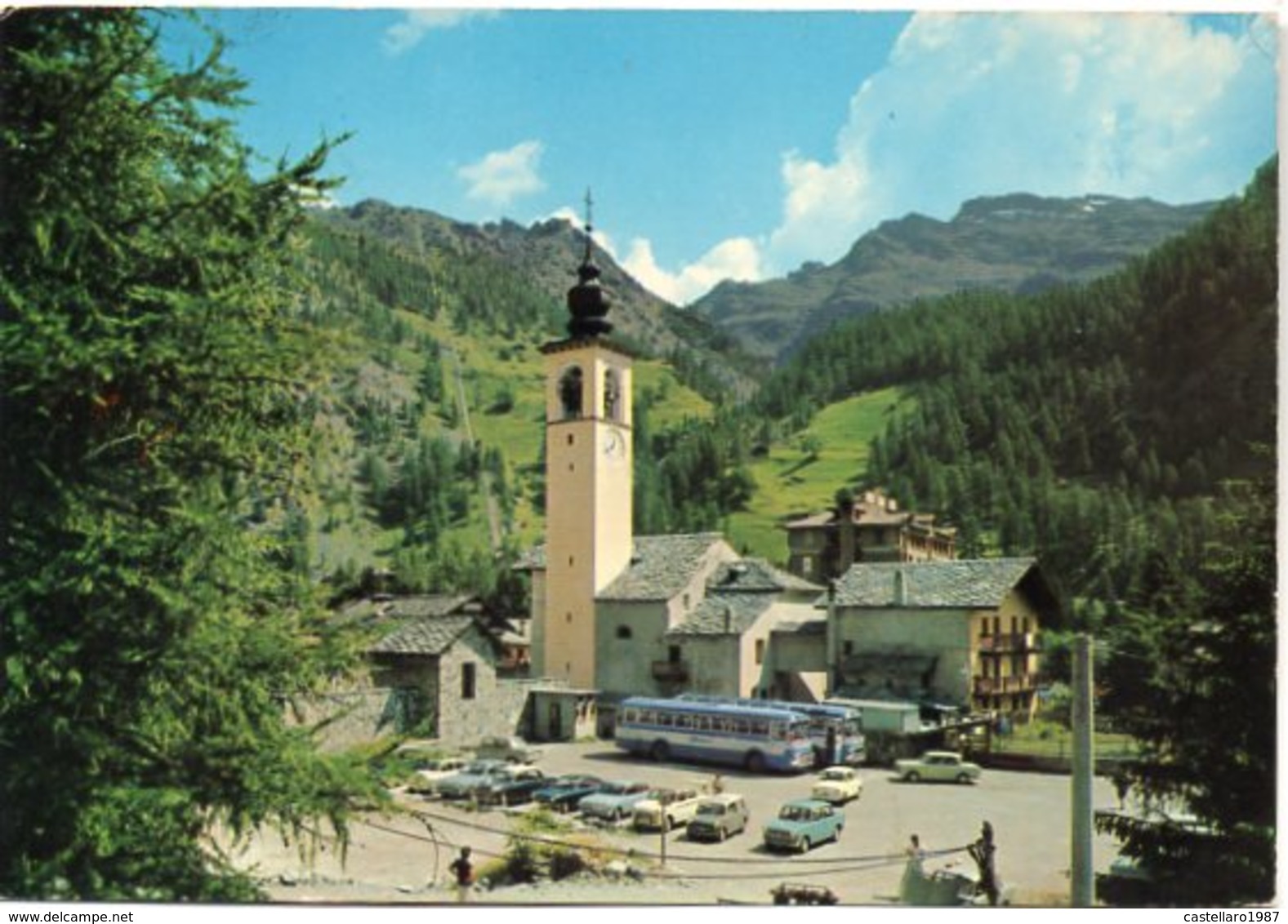 GRESSONEY LA TRINITE' M. 1624 - Scorcio Panoramico E Chiesa Parrocchiale (a. 1687) - Altri & Non Classificati