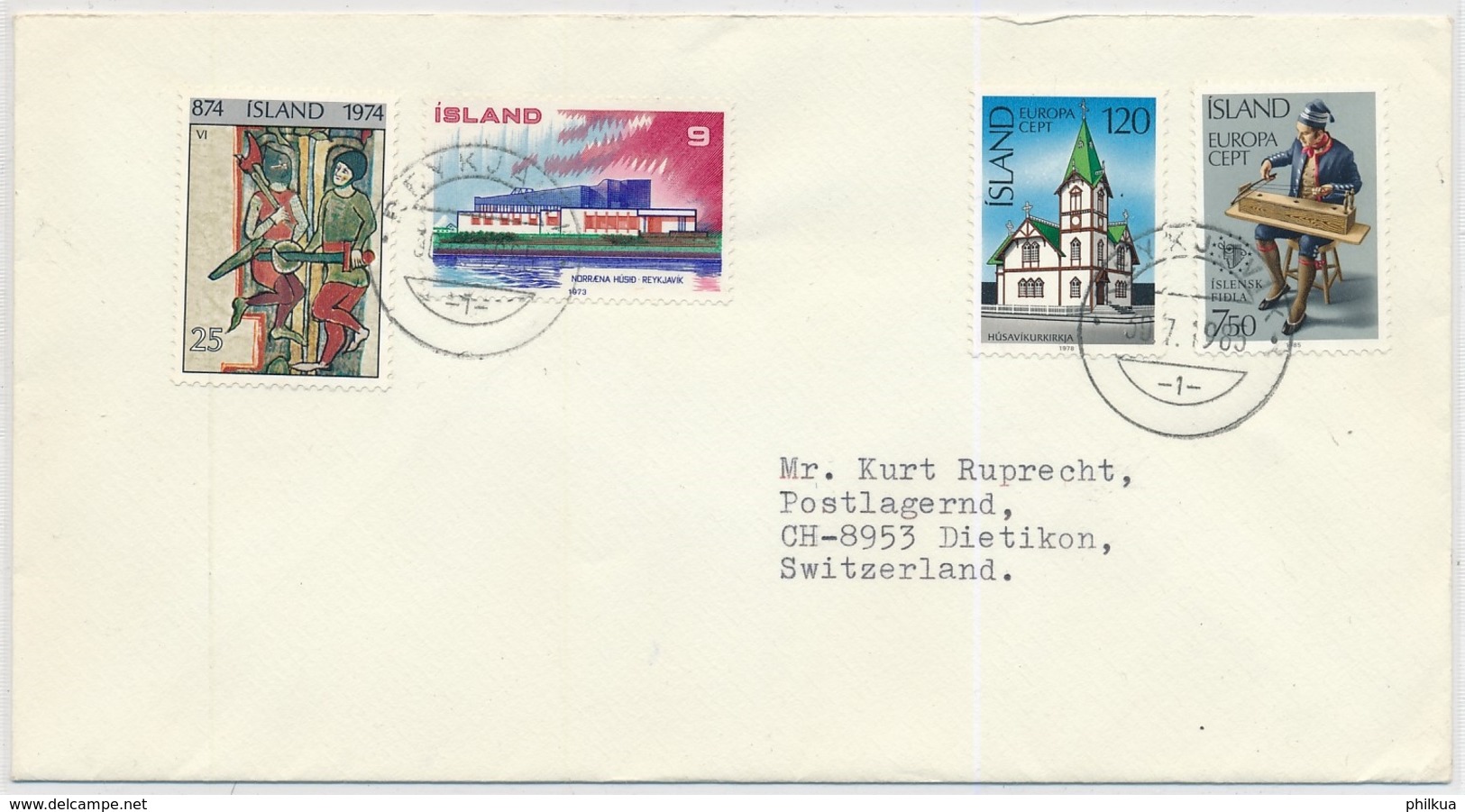 Island - In Die Schweiz Gelaufener Brief - Storia Postale