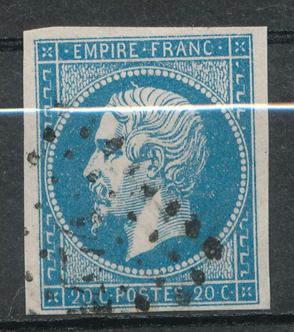 N°14 VARIETE MARQUEE AU VERSO. - 1853-1860 Napoléon III