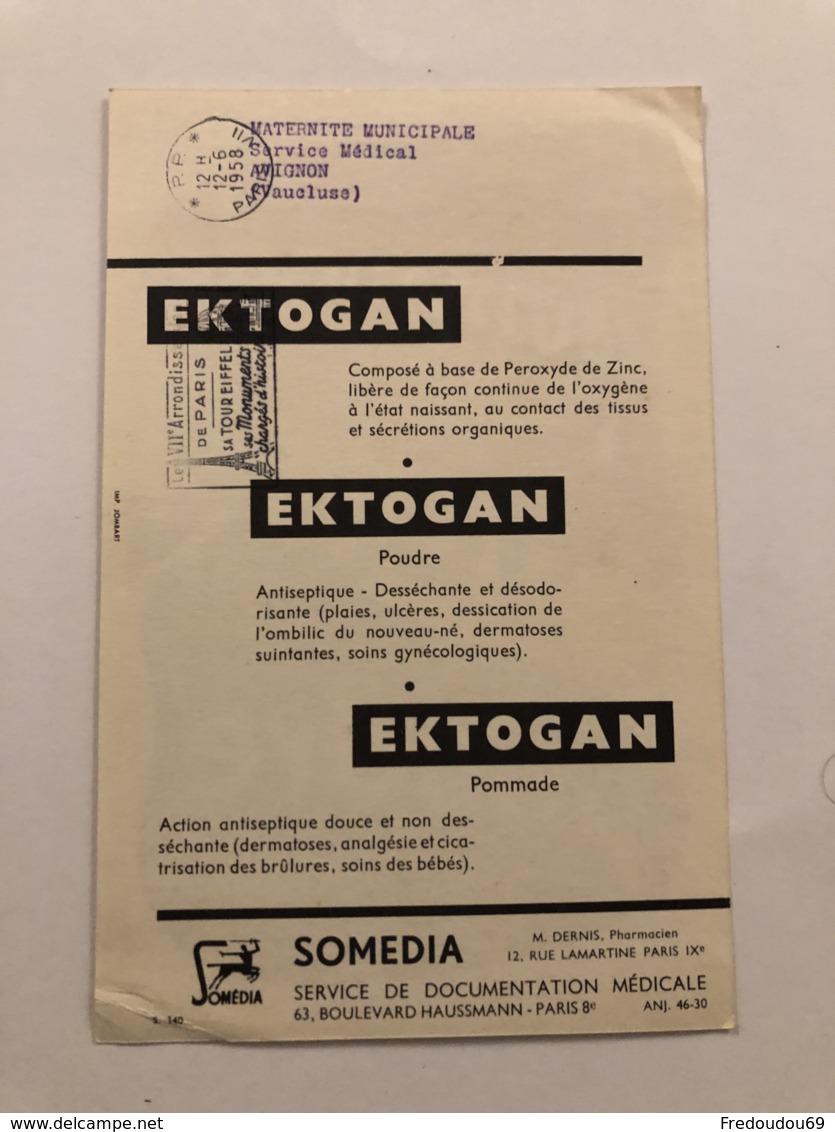 Publicité Pharmaceutique - Pharmacie - Ektogan Pommade Poudre - Publicités