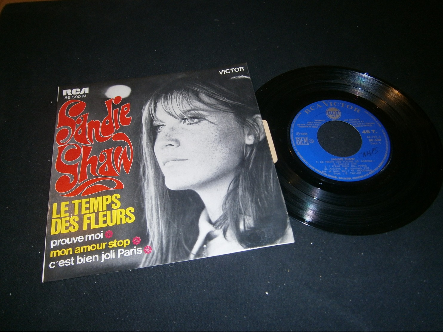 EP  45tours Chanteuse Sandie SHAW Le Temps Des Fleurs - Collector's Editions