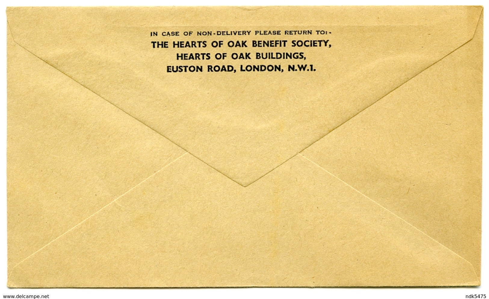 QEII : POSTAL STATIONERY, UPRATED - HEARTS OF OAK BENEFIT SOCIETY, CLARE STREET, BRISTOL & EUSTON ROAD, LONDON - Covers & Documents