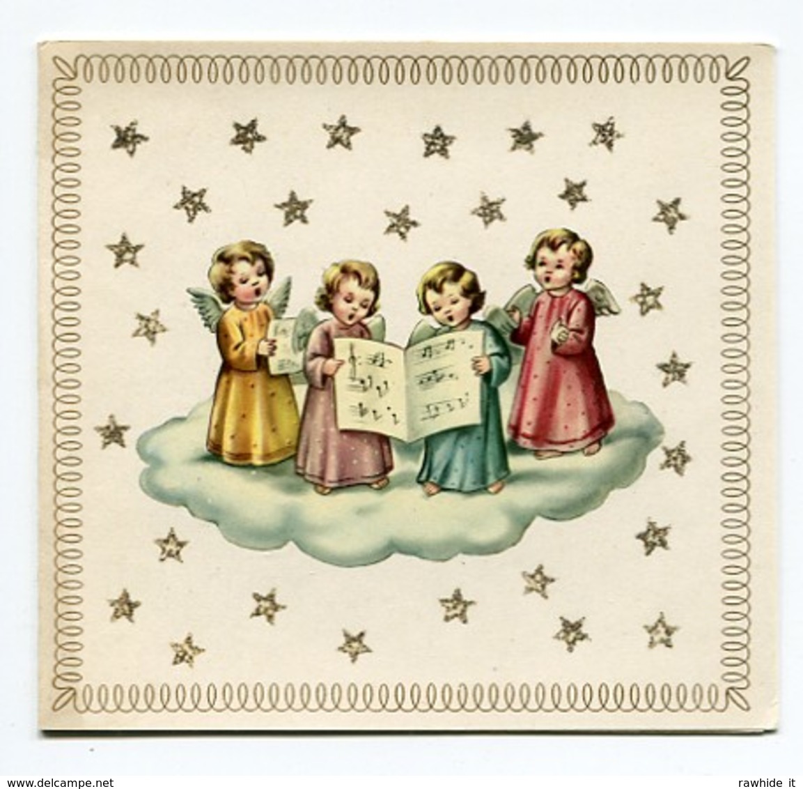 Noel Weihnachten Christmas Anges Engeln Angels (carte Double,paillettes) - Angeli