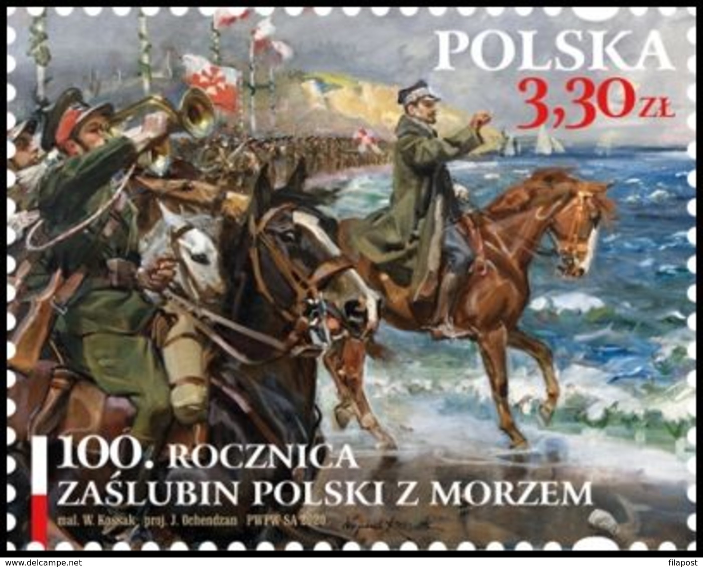 POLAND 2020 100th Anniversary Of Poland's Marriage To The Sea Gen. Haller Puck MNH ** - Unused Stamps