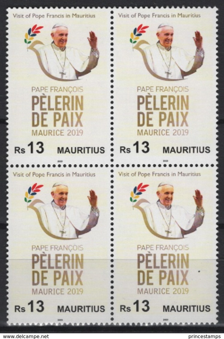Mauritius - Maurice (2019)  - Block Of 4 -   /  Pope Francis - Papa - Francisco - Francesco - Päpste