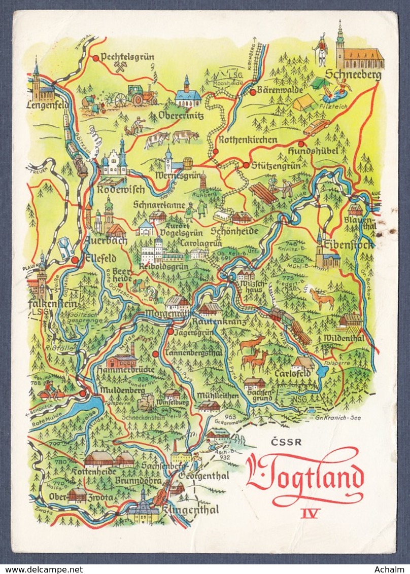 Germany / Das Vogtland (Sachsen Und Thüringen) - Landkarte - Landkarten