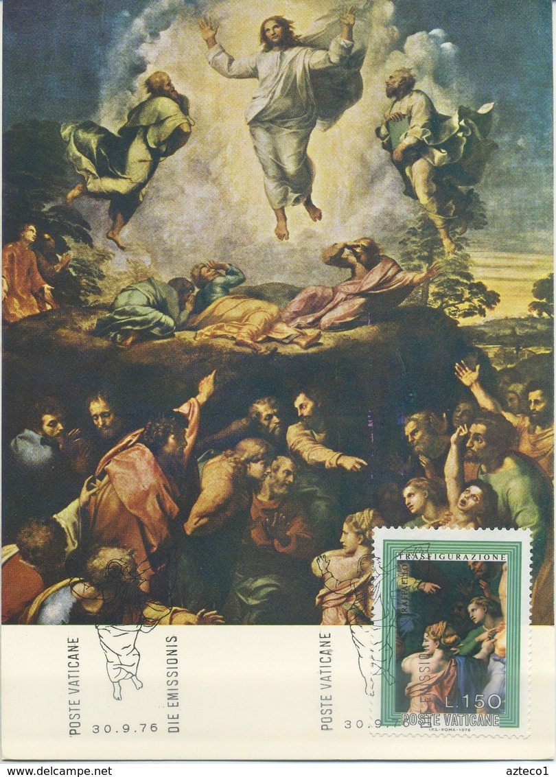 VATICANO -  MAXIMUM CARD 1976 - TRASFIGURAZIONE - OPERA DI RAFFAELLO - Cartoline Maximum