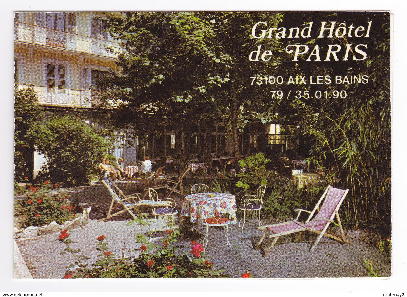 73 Aix Les Bains Grand Hôtel De Paris 9 Rue Dacquin Propri O. GAIME MUFFAT VOIR DOS Et Plan De Situation - Aix Les Bains