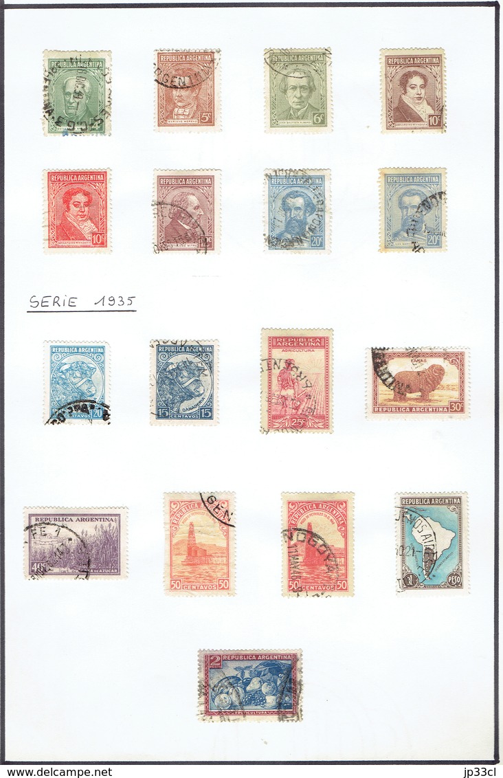 Petite Collection De +/- 120 Timbres (o) D'Argentine - Collections, Lots & Séries