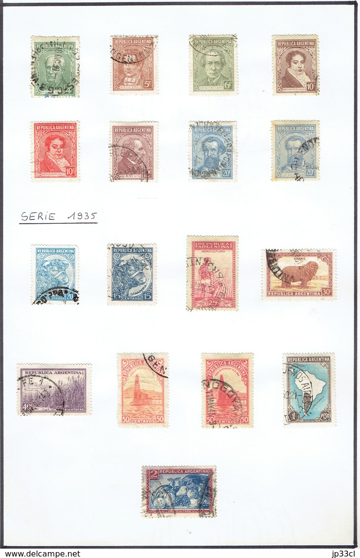 Petite Collection De +/- 120 Timbres (o) D'Argentine - Collections, Lots & Series