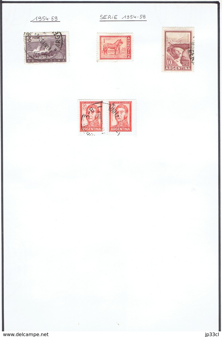 Petite Collection De +/- 120 Timbres (o) D'Argentine - Colecciones & Series