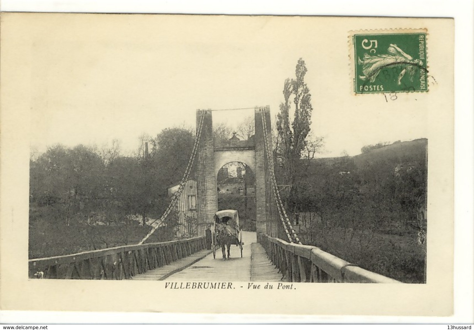 Carte Postale Ancienne Villebrumier - Vue Du Pont - Villebrumier