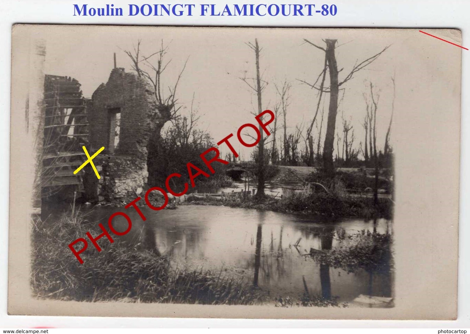 Moulin-DOINGT FLAMICOURT-Avril 1918-CARTE PHOTO Allemande-Guerre 14-18-1 WK-France-80-Militaria- - Autres & Non Classés