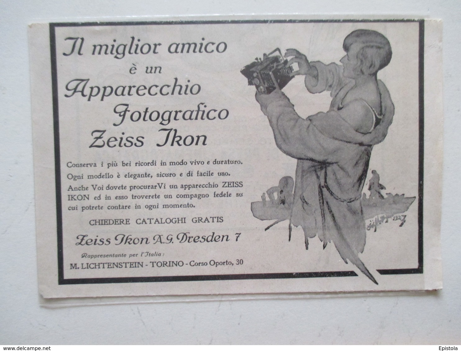 Théme Appareil Photo & Camera - Modèle ZEISS IKON  - Ancienne Coupure De Presse Italienne 1929 - Fototoestellen