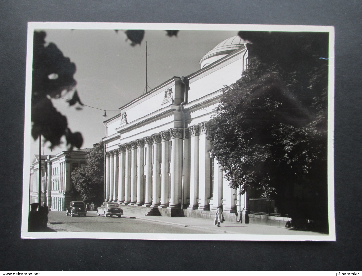 Finnland Nr. 338 1947 / Verwendet 1956  Und Schwarzer SST Ra 4 Helsinki Finlandia 56 Echtfoto AK Helsinki Yliopisto - Briefe U. Dokumente